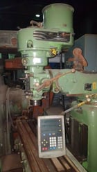 Induma, vertical mill, 9" x42" tbl., 2-Axis digital read out - Image 2