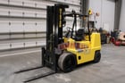 14700 lb. Hyster #S155XL, LPG forklift, 181" load height, 98" mast height, hard tire - Image 7