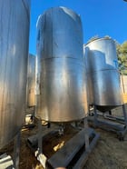750 gallon 316 Stainless Steel tank, single wall design, 4' dia. x 8' straight side, cone bottom - Image 2