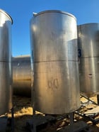 750 gallon 316 Stainless Steel tank, single wall design, 4' dia. x 8' straight side, cone bottom - Image 4