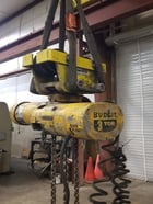 3 Ton, Budgit #113458-13, electric chain hoist, 10' lift, push button pendant, manual trolley - Image 4
