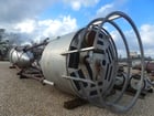 3250 gallon, Silo, 96" dia. x 5'-0" straight side x 11' cone (60° ), alum. legs support, surplus - Image 1