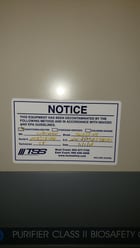 Labconco #36213-04, Purifier Class II Biosafety Cabinet Fume Hood, 6' width - Image 5