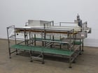 36" wide x 12' long, CMI Equipment & Engineering #M1-3.9, Stainless Steel belt conveyor with double sided - Image 1