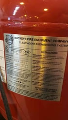 133 lbs. Buckeye, Fire Clean Agent Cylinder, Partly Full, FM-200 Agent, 32-130 F temp. range, 360 psig @ 70 F - Image 2
