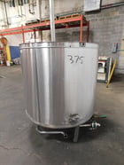 300 gallon Stainless Steel open top tank, 48" diameter, 38" straight wall, (2 available) 2" outlets - Image 4