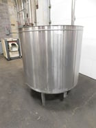 300 gallon Stainless Steel open top tank, 48" diameter, 38" straight wall, (2 available) 2" outlets - Image 5