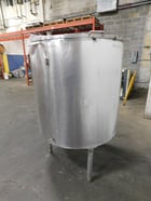 200 gallon 304 Stainless Steel open top tank, 39" diameter, 41" straight wall, 3" outlet, with lids - Image 4
