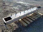 9" diameter x 8' long, Newell Machinery, Screw Conveyor, U-Trough, 10.4" x 10.4" inlet/discharge, 82 RPM - Image 5