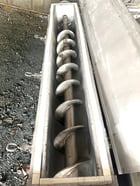 6" diameter x 7' long, Stainless Steel U-Trough Spiral Flight Screw Auger Conveyor, 3" dia. Shaft - Image 6