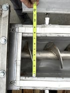 6" diameter x 7' long, Stainless Steel U-Trough Spiral Flight Screw Auger Conveyor, 3" dia. Shaft - Image 9