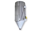 40 cu.ft. Stainless Steel Dry Material Hopper, 90" overall height, 7.5" x 22" inlet, 6" diameter outlet, 18" - Image 1