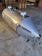 40 cu.ft. Stainless Steel Dry Material Hopper, 90" overall height, 7.5" x 22" inlet, 6" diameter outlet, 18" - Image 2