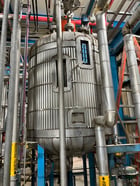 450 gallon Alloy Fabricators, 304 Stainless Steel tank w/coils, dished top & bottom, 48" dia. x 50" straight - Image 1
