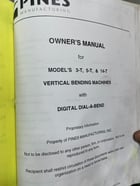 1-1/4" Pines #5T, CNC vertical tube bender, digital Dial-a-Bend Control, remanufactured - Image 8