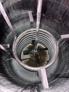 1000 gallon Alloy Fabricators, 304 Stainless Steel reactor w/coils, 5' dia. x 6' straight side, dished top & - Image 5