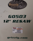 Grizzly #GO503, 12" Resaw, 2020 - Image 3