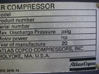 800 cfm, 290 psi, Atlas Copco #GR200, air cooled, 460 V., 2001, A-1154 - Image 1