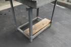 24" x 3 6" x 6" DoAll used black granite surface plate on heavy duty steel leveling stand - Image 2