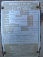 75 HP 1200 RPM Robbins-Myers 7204985, Frame 445U, ODP, 230/460/796 Volts - Image 3