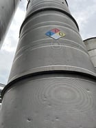 10000 gallon Northland Stainless Steel tank, 96" dia. x 312" straight side, flat sloped bottom 1981 - Image 2