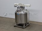 171 gallon DCI #650L, Stainless steel jacketed vacuum tank, 48" ID x 28" straight wall, dish bottom - Image 1