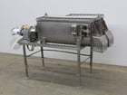 26 cu.ft. 304 Stainless Steel dual trough ribbon blender, with lift up safety grate, (2) 5 HP motor drives - Image 1