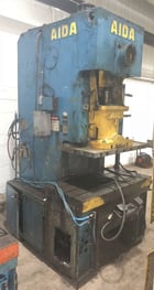 88 Ton, Aida #C1-8(2), back geared press, 6.2" stroke, 60 SPM, 12.6" Shut Height, isolator pads - Image 1