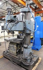 2.6'-8" Dynamic #YMR-840, radial arm drill, #4MT, 50-1500 RPM, power down feed, 36" x 15" tilting box table - Image 3
