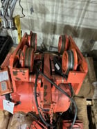 5 Ton, CM #7032, electric chain hoist, 10/3 FPM, 20' Lift, manual trolley, chain bucket, hand control, S/N - Image 5