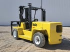15500 lb. Yale #155, forklift, 180" lift height, Perkins diesel engine, solid tires, 3 stages mats, 2001 - Image 2