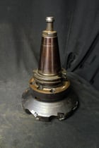 Kennametal / Erikson #CV50SM200240, CAT 50 shell mill holder, w/ 2" pilot & Mitsubishi Indexable Face Mill - Image 6