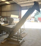 8" wide x 10' long, Hoppmann Corp #EP, Inclined H Belt Conveyor, Stainless Steel parts, Carbon Steel frame - Image 4