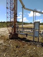 12.8" x 228' BS &B, guyed flare stack, 1970 - Image 8