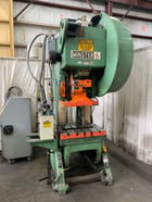 60 Ton, Minster #6SS, OBI press with feeder, 4" stroke, 16" Shut Height, air clutch & brake, 7.5 HP, 1986 - Image 2