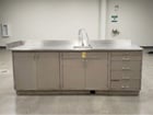Kewaunee, Stainless Steel Lab Casework Benches w/2 Faucet Doors & Drawers, 96" L x 31" width x 36" H - Image 1