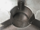 12" 3-Jaw universal flat back lathe chuck with ID & outside dimension jaws & wrench - Image 4