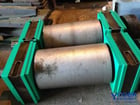 Memco, embossing roll, 18" dia., 30" face, bearing chocks, bearings, drive gears, #51151 - Image 8