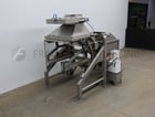 Ghazarian Welding Inc #2-STAGE, Tote Dump, 304 Stainless Steel, w/ surge hopper & vibratory conveyor, 48" x - Image 1