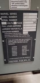 10" x 10" Marvel #V10A2, vertical tilt frame automatic feed band saw, 3 HP - Image 4
