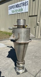 16" MAC, Stainless Cyclone, 12" straight side, 24" Cone height, 68" overall height, 3.5" O.D. Clean Air - Image 4