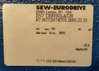 2 HP 1767/59 RPM Sew-Eurodrive, Inverter Duty w/Gearbox, 3 Phase, 60 Hz, 30.18:1 Ratio, 6/3 Amps, 230/460 V - Image 6