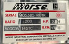 2.64 HP @ 1750 RPM, Morse #50GCDV-145TC, Gear Reducer, 200.00 :1 Ratio, 8 RPM Out - Image 2