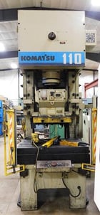 110 Ton, Komatsu #OBS-110-2, OBS press, 5.91" stroke, 14.5" throat, 20.9" Shut Height, 3.94" adj., 32-65 SPM - Image 1