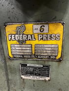 70 Ton, Federal #6, OBI press, 5" stroke, 13.5" throat, 13" die space, 3" ram, 45 SPM, air clutch & brake - Image 4