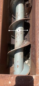 6" diameter x 20' long, Carbon steel screw conveyor, no drives, flat covers - Image 5