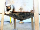 500 gallon Stainless steel tank with pipe coils, 42" dia. x 66" straight side, sloping bottom, oen top - Image 7