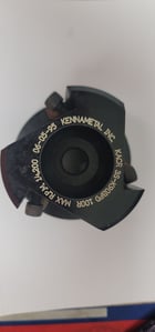 KennaMetal #KACR 3S-K90BPD 100R, 3" outside dimension, 90° face mill, 1" pilot diameter, (3 available) - Image 2