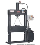 100 Ton, Dake #Force-100, H-Frame Press, 100 mm Ram diameter, 19" Ram Travel, 180 mm Bore, 35" max Ram to - Image 2