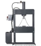 100 Ton, Dake #Force-100, H-Frame Press, 100 mm Ram diameter, 19" Ram Travel, 180 mm Bore, 35" max Ram to - Image 4
